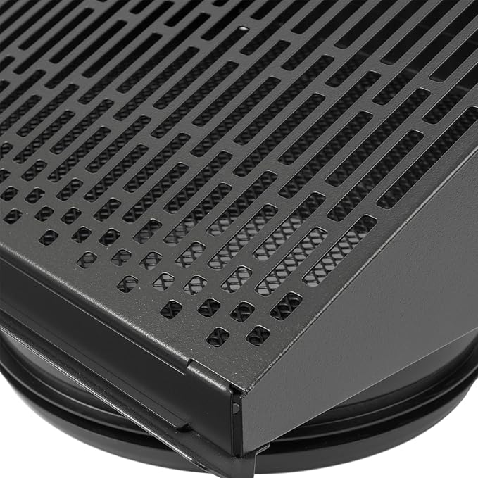 Vent Systems 6" Inch Exhaust Vent Cover with Rubber Gasket - Graphite Black Galvanized Steel - Robust Weatherproof Outdoor Air Exhaust Box - Duct or Surface Mounting - Rain and Snow Protection