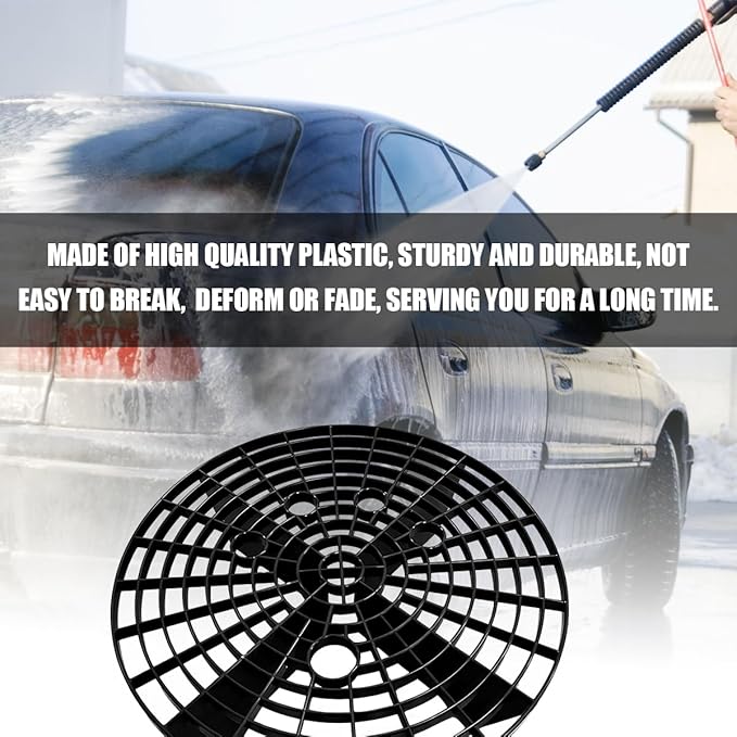 2 PCS Car Wash Bucket Insert, Dirt Guard Bucket Insert Helps Remove Dirt Debris Washing Kit, Detail Grit Trap Filter Cleaning Tool Fits 3-5 Gallon Bucket, Car Accessories (Black+Blue)