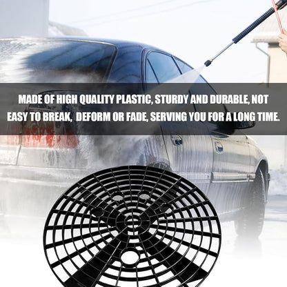 2 PCS Car Wash Bucket Insert, Dirt Guard Bucket Insert Helps Remove Dirt Debris Washing Kit, Detail Grit Trap Filter Cleaning Tool Fits 3-5 Gallon Bucket, Car Accessories (Black+Blue)