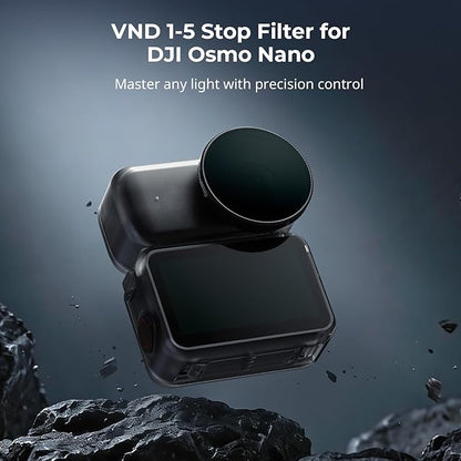SmallRig Nano VND 1-5 Stop Filter for DJI Osmo Nano, Variable ND2-ND32 Filter, Adjustable ND Filters, Made of Multicoated HD Optical Glass, Includes Storage Case