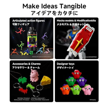 RESIONE CL-TH Tough ABS-Like Color 3D Printer Resin, Highly Saturated & Opaque Colors, Rigid and Tough, Wear & Scratch Resistant, Low Shrinkage for Figures, Models & Prototypes, Mystic Purple-1KG