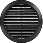 Vent Systems 5'' Inch - Black - Soffit Vent Cover - Round Air Vent Louver - Grill Cover - Built-in Mesh Screen - HVAC Vents for Bathroom, Home Office, Kitchen