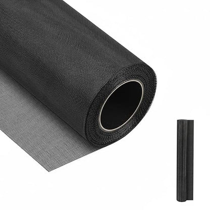 20 Mesh 304 Stainless Steel Mesh Screen, 24''×118''（60cm×300cm） Wire Screen Mesh, Rust Free Woven Wire Mesh, Metal Mesh Screen for Air Vents, Window Screen, Filters, Cage,Garden Covers (Black)