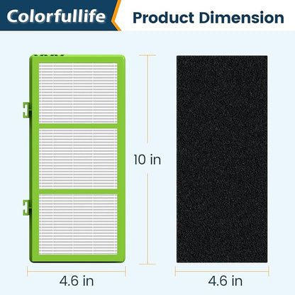 Colorfullife 4 True HEPA + 8 Pre-Filter Aer1 Filter Replacement Compatible With Holmes AER1 Air Purifiers, Replacement Parts # HAPF30AT, HAPF300AH-U4R, HAP242-NUC