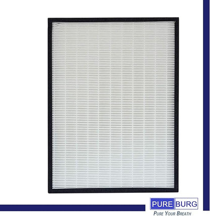 PUREBURG Replacement Filter Compatible with Rabbitair BioGS BioGP SPA-421A SPA-582A Air Purifiers, H13 HEPA Air Clean dust PM2.5 Odor smoke VOCs