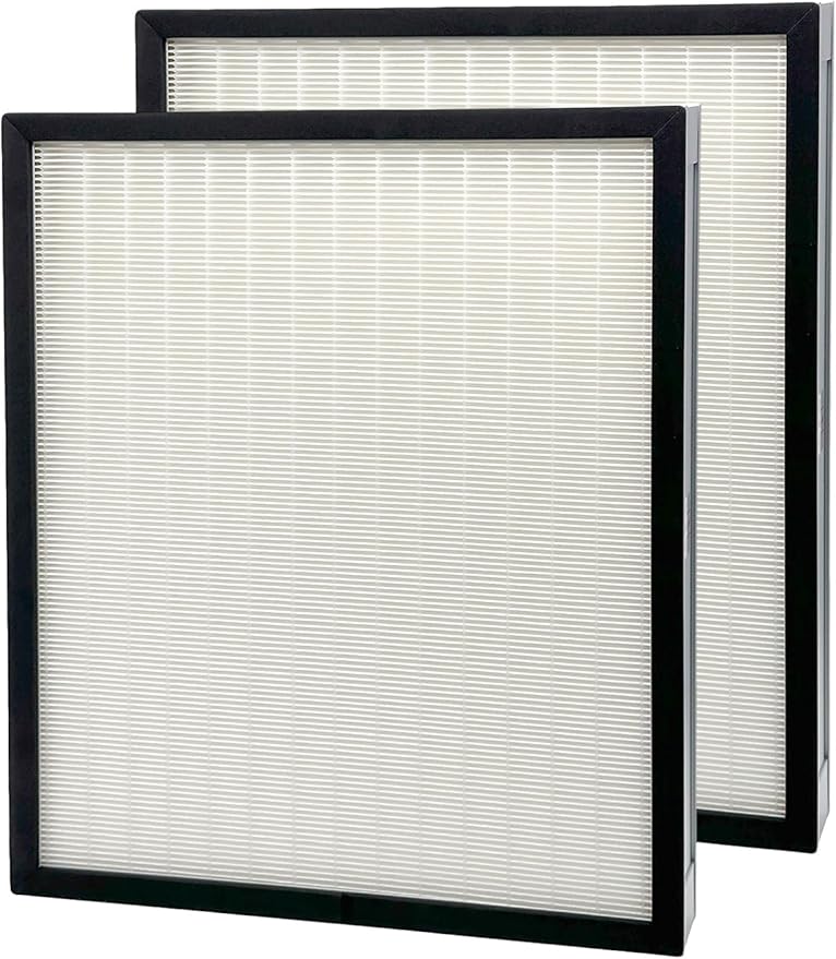 2 Pack F301H HEPA Filter Replacement Compatible with BluDri, Mounto Air Scrubber Filters, also fits Dri-Eaz and VEVOR Air Purifier, Part 500cfm HEPA500, F301H and AS-550, H13 Filter of 16 x 19 x 2