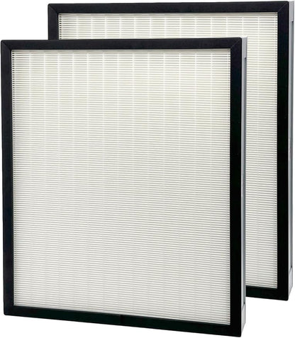 2 Pack F301H HEPA Filter Replacement Compatible with BluDri, Mounto Air Scrubber Filters, also fits Dri-Eaz and VEVOR Air Purifier, Part 500cfm HEPA500, F301H and AS-550, H13 Filter of 16 x 19 x 2