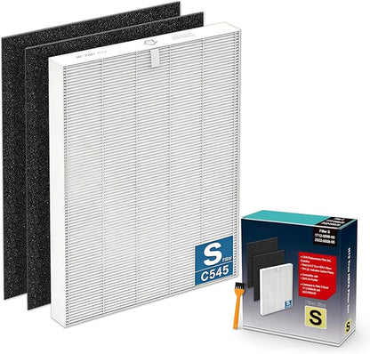 C545 HEPA Replacement Filter S Compatible with Winix C545 Air Purifier, Replaces Part 1712-0096-00 and 2522-0058-00, 1 HEPA Filter + 2 Activated Carbon Filters