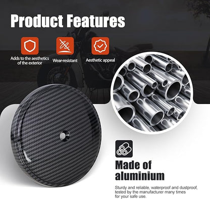 18-762 Air Cleaner Outer Cover for Billet Sucker and Big Sucker Stage, Carbon Fiber Pattern Cover Compatible with Most Harley Davidson Models