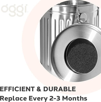 OGGI Set of 2 Charcoal Filters- Replacement Charcoal Filter for Countertop Compost Bin with Lid, Eco Friendly Products