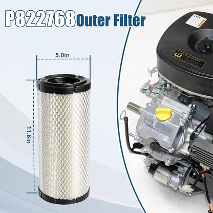 P822768 Air Filter/Air Cleaner Element Compatible with Donaldsonn Baldwinn RS3988 P772579 Fletguardd AF25436 Luberfinerr LAF8143 WIXX 46489 FRAMM CA9246 AM129028 Kubota R1401-42280 129062-12560