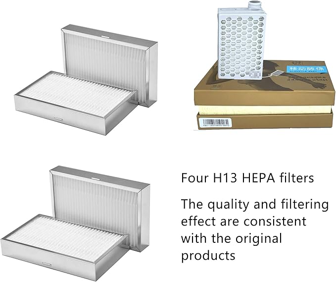 (4-Pack) Filter Compatible with Rsenr R18 and BROAD AirPro Filter,Compatible R18 and BROAD FB2 Electric AirPro Accessories