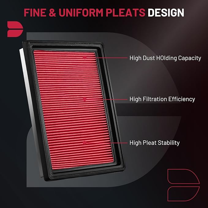 BDFHYK CA6900 Engine Air Filter Compatible with Nissan Rogue Sentra 300ZX Juke Tiida, Compatible with Infinit FX35 FX37 FX50 M56 Q50 Q60 Q70 Q70L QX70, Replace# ‎16546-17B00