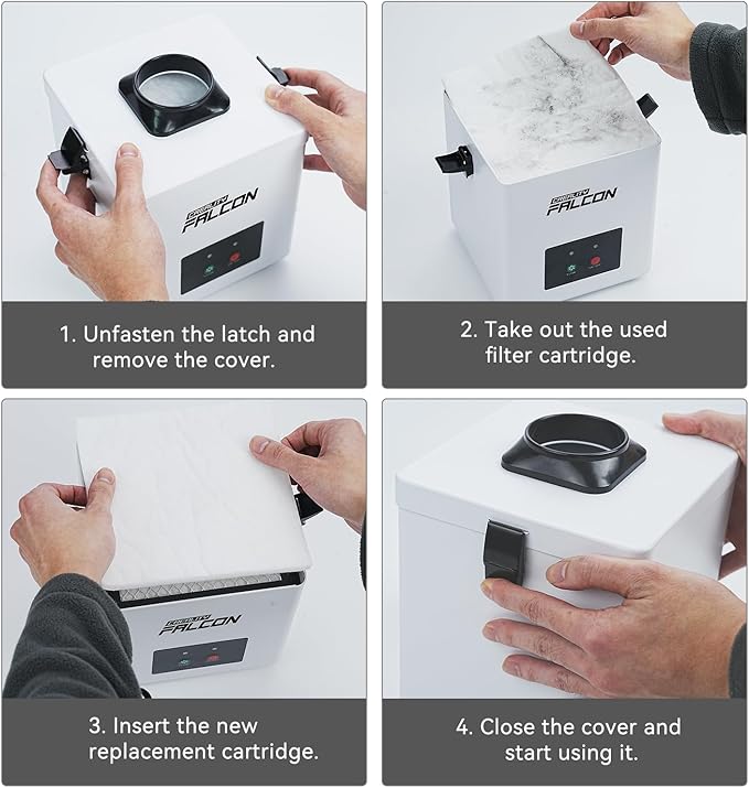 Creality Falcon Desktop Smoke Purifier for Falcon A1 Engraver, 2-Layer Filtration with 99.97% Purification, 68dB Quiet, 3-Speed Adjustable Fume Extractor