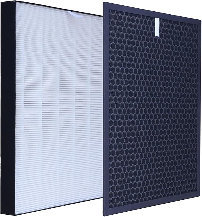 FP-P40CX Replacement Filter Compatible with Sharp FZ-N40HFU Air Purifier Replacement Filter, Replace Part# FZR45HFU, FZ-C46DFU FZ-N60HFU air Filter & Activated Carbon Filter