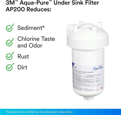 3M Aqua-Pure Under Sink Replacement Water Filter Cartridge AP217, for use in AP200 System (2 count)