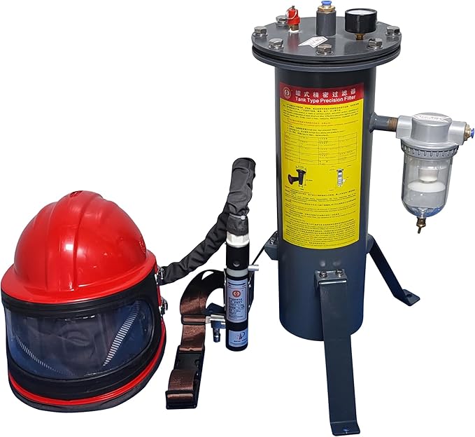 SHUNJIE Sandblaster Helmet Filter - Replaceable Activated Carbon Breathing Air Filters for Sandblasting Helmet & Hood, High-Precision Stainless Steel Filtration for Sand Blasters, Durable & Versatile
