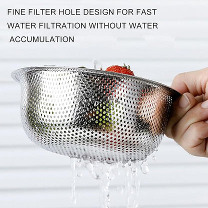 Stainless Steel Sink Faucet Hanging Organizers Strainer Basket for Effective Wet Dry Sorting and Produce Preparation Compacts Kitchen Garbage Strainer