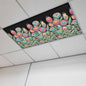 Fluorescent Light Covers for Ceiling Lights Colorful Flowers Magnetic Light Filters 1 Pack 4x2 ft Abstract Lines Floral Ceiling Lights Cover for Classroom Office School Home Drop Lamp Decor