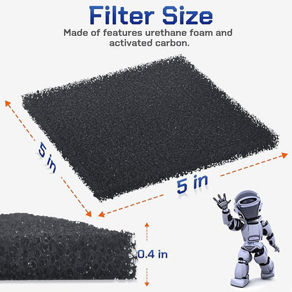 Antidious 5 Pack Activated Carbon Filters for Fume Extractor Solder Smoke Absorber Portable Filter, Soldering DIY Fan Extraction Equipment for Brazing Welding Soldering, Fume Prevention Remover