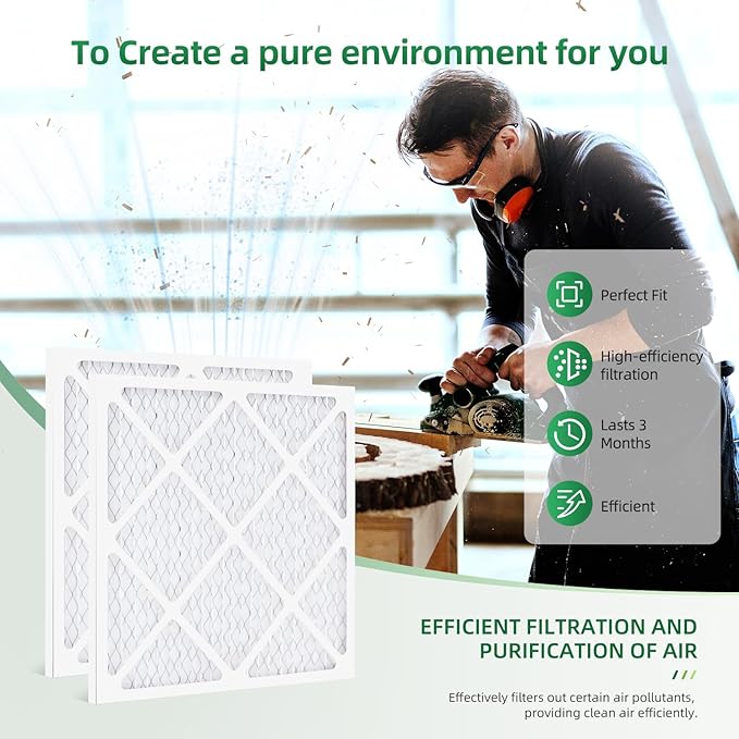 MERV-10 Air Filter Replacement Compatible with AlorAir CleanShield HEPA 550,Abestorm HEPA 550 Air Scrubber, 14.8" x 13.7" x 0.8" First-Stage Filtration, 5-Pack