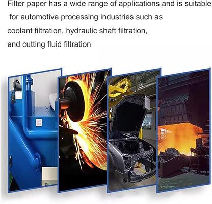 Cutting Fluid Filter Paper, Industrial Oil Residue Filter Cloth, Core Diameter 75mm, Multiple Specifications Available(Size:1.96x328ft)