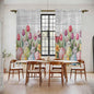 Easter Window Curtains 72 Inch Long 2 Panel Set, Rod Pocket Long Curtains & Drapes, Retro Spring Bunny Eggs Tulip Farm Wooden Grain Light Filtering Window Treatment for Bedroom Living Room 52"W x 72"L