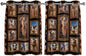 2 Panel Kitchen Cafe Curtains, Desert Camels Sunlight Filtering Nature Air Through, Home Decor Window Covering Tier Curtains for Bedroom Living Room Brown Wildlife Farmhouse Animals Rustic