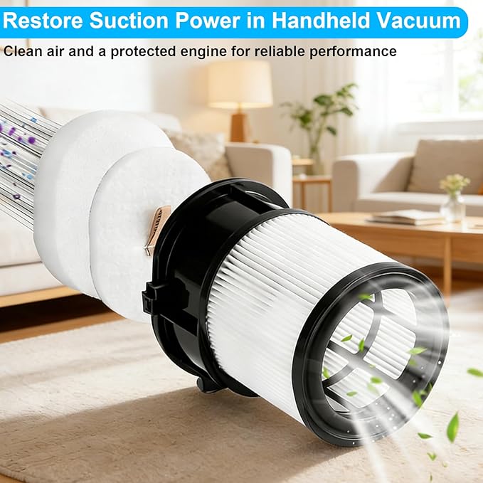 Filter for Shark IP3251 IP3253 IP3225 PowerDetect Clean & Empty Vacuum, 1 Post-Motor 1 Pre-Motor Filters for Handheld Vacuum, 1 HEPA 1 Foam & Felt 1 Odor Neutralizer Cartridge for Auto-Empty Dock
