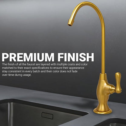 Metpure Non-airgap RO Faucet Reverse Osmosis Drinking Water Filtration System Water Dispenser Spout (Classic Bronze). Vase Style with Faucet Wrench.