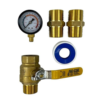 1" NPT Industrial (3-Stage) Moisture Removing Particulate Filter Water Separator and Oil, Moisture Vapor Removing Coalescing Filter and Air Pressure Regulator