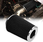 RYANSTAR 102mm 4" High Flow Round Tapered Cone Cool Air Filter Cleaner with Top Filter Design Short 231mm tall Black