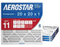 Aerostar 20x20x1 MERV 11 - 4 Count - Pleated HVAC, Furnace & Air Conditioner Filters - Removes Dust, Cold & Flu Germs, Lint, Mold, Pet Dander, Allergy-Causing Pollen, Smog & Smoke