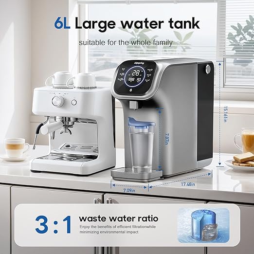 Countertop Reverse Osmosis System for Home, 6-Stage RO Water Filter with Remineralization and UV,Portable No Installation Water Purifier,Countertop RO Water Filtration,Reduce TDS/PFAS/PFOA