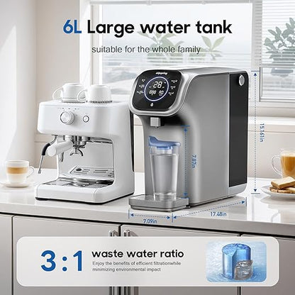 Countertop Reverse Osmosis System for Home, 6-Stage RO Water Filter with Remineralization and UV,Portable No Installation Water Purifier,Countertop RO Water Filtration,Reduce TDS/PFAS/PFOA