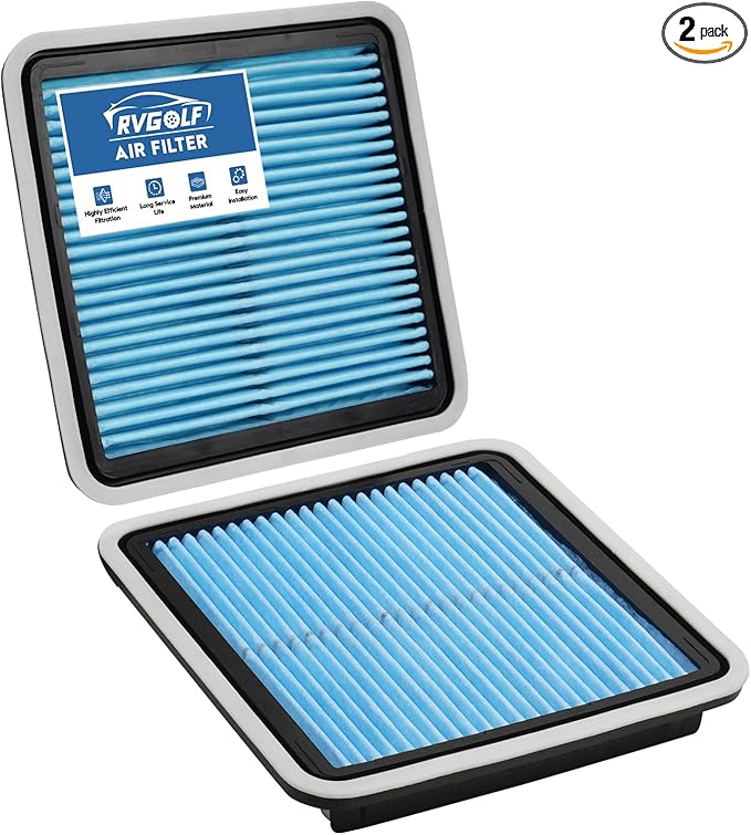 2PCS Engine Air Filter Fit for Subaru Outback 2005-2019, Forester 2009-2018, Impreza 2008-2016, Legacy 2005-2019, WRX 2013-2021 Air Filter Replacement Engine Filter Car Accessories# 16546AA090