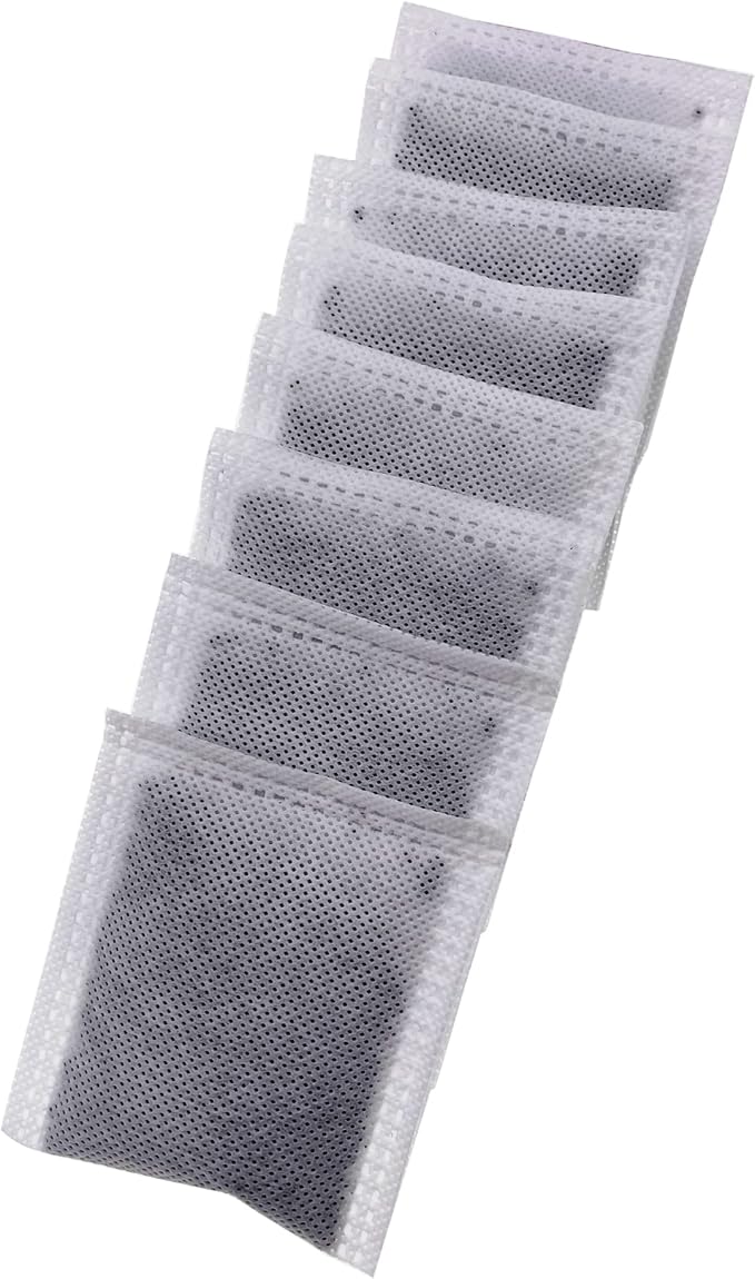 8 Pack Compact Activated Charcoal Odor Absorbing Filter Refill Deodorizer Compatible with iTouchless Cans 2.5 Gal, 3 Gal, 4 Gal and Other Small Trash Cans Under 8 Gallons with Filter Compartment