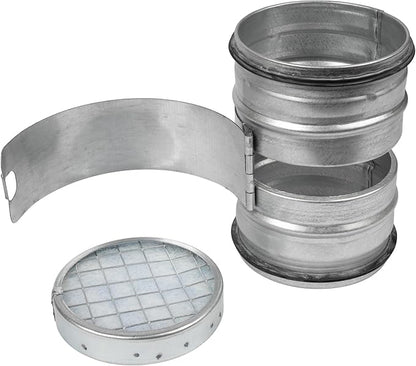 4" Inch Inline Round Duct Filter - G4 Class Filter with Mesh Screen - Dust Collection and Air Purification - Rigid or Flexible Vent Hose Filter