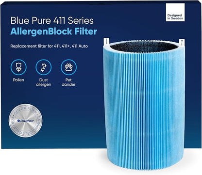 Blueair Blue Pure 411 Series AllergenBlock Filter, Genuine Replacement, Blue Pure 411 Auto Series AllergenBlock Filter Fits 411, 411+ and 411Auto (Pack of 11)