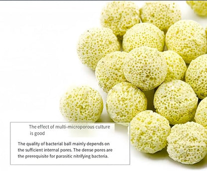 2500g 5.5lb Filter Media,bio Balls for Aquarium Filter，Pond Filter Media，Fish Tank Filter Media，Bio Balls Ceramic Rings ，Aquarium Filter Media with Mesh Bag
