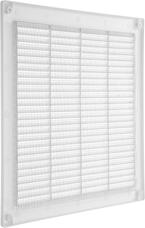 Vent Systems 12'' x 12'' Inch White Soffit Vent Cover - Pack of 100 - Flat Square Air Vent Louver - Grille Cover - Built-in Insect Screen - HVAC Vents for Bathroom, Home Office, Kitchen 12x12 Inch