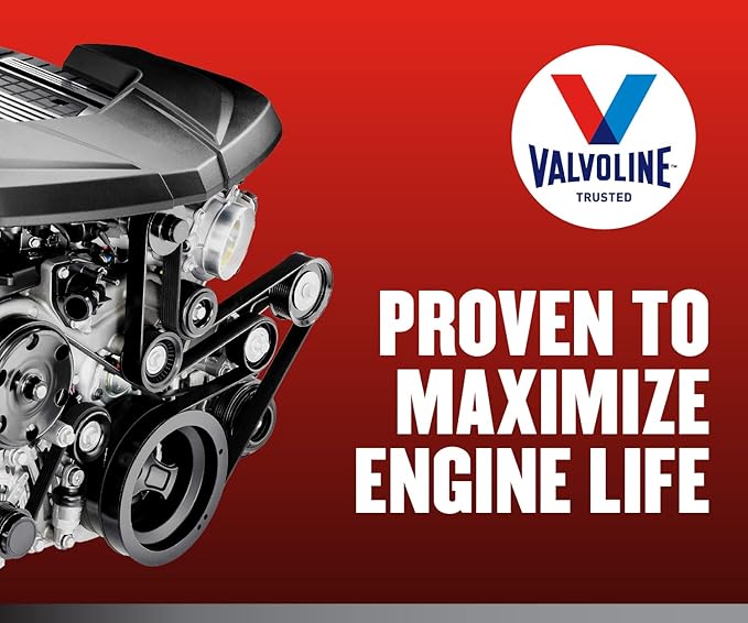 Valvoline Full Synthetic High Mileage with MaxLife Technology SAE 5W-20 Motor Oil 1 QT, Case of 6 (Pack of 2)