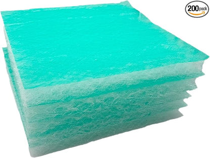 Paint Booth Exhaust Fiberglass Filter Pad, Paint Arrestor for Spray Booth (200/case, 20" x 20")