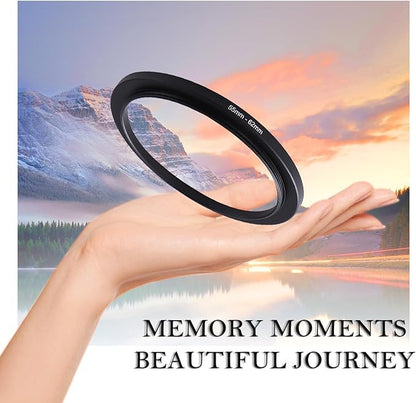 55-62mm Step-Up Ring Adapter, 55mm to 62mm Step Up Filter Ring for 55mm Lens Mount 62mm for DSLR Lenses and ND UV CPL IR Filters （55-62mm）