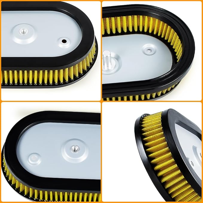 High-Flo Replacement Air Filter Element For Ventilator - Milwaukee-Eight Engine '18-later Softail and '17-later Touring and Trike Models Equipped with 114 Air Cleaner (Yellow 114 Air Cleaner)