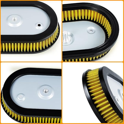 High-Flo Replacement Air Filter Element For Ventilator - Milwaukee-Eight Engine '18-later Softail and '17-later Touring and Trike Models Equipped with 114 Air Cleaner (Yellow 114 Air Cleaner)