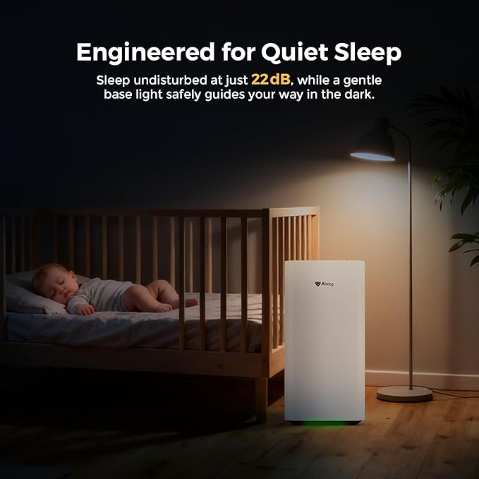 Airdog X3 Home Air Purifier with Washable Filter -TPA Technology - Up to 20X More Effective than HEPA, Smart Control, AQI Air Cleaner for Smoke, Allergies, Pet Dander, Odor Removal to 0.0146μm