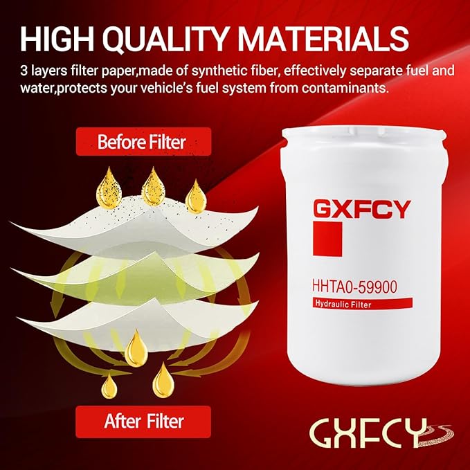 HHTA0-59900 Hydraulic Oil Filter Replace for TA240-59900 TA240-59901 V0511-65320 Compatible with Kubota Tractor L3010DT/GST/HST L3240HST L3410DT L3940HSTC L4060HST L5460HST MX5200H SSV65P