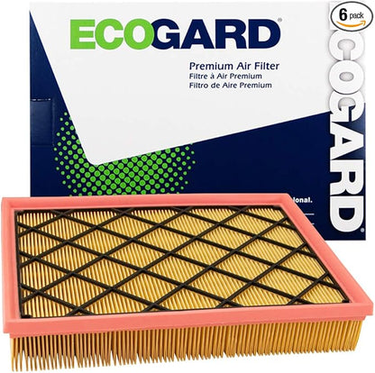 ECOGARD XA11777 Premium Engine Air Filter Fits 2021-2024 MG RX8, 2019-2023 Ford Ranger (Pack of 6)