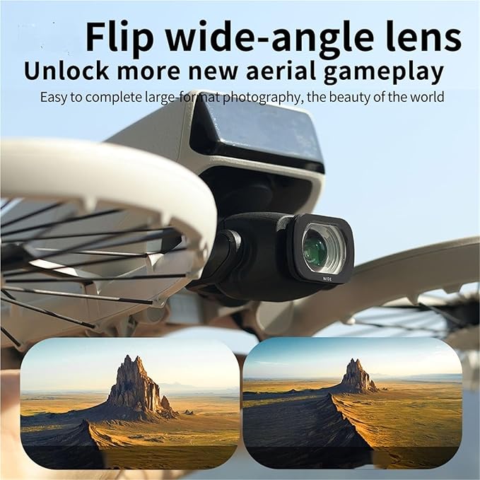 Compatible for DJI Flip - Lens Wide-Angle Filter Set (CPL, Night, ND32/64/128, 1/4 Black Mist, Waterproof)(B)